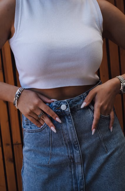 Saia Jeans Curta
